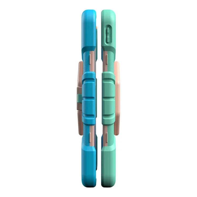 Capa para iPad Pro 11 (2024) com alça de mão, suporte e tampa de tablet de PC + TPU - Arco-íris
