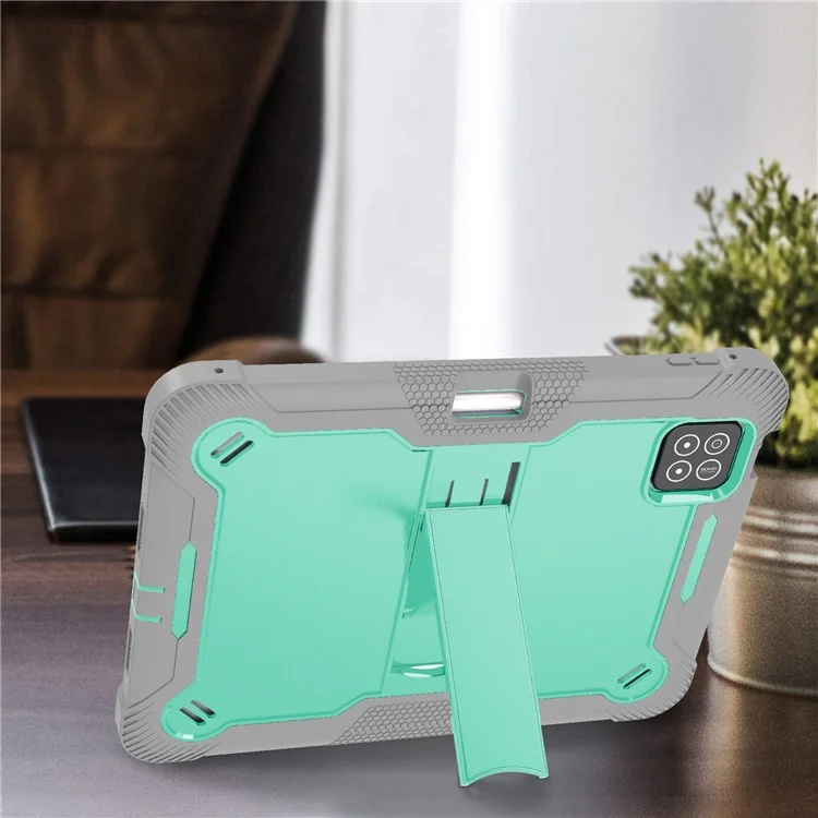 Custodia per Xiaomi Pad 7 Pro / Pad 7 con supporto in silicone + PC Protezione dagli urti - Verde menta + Grigio