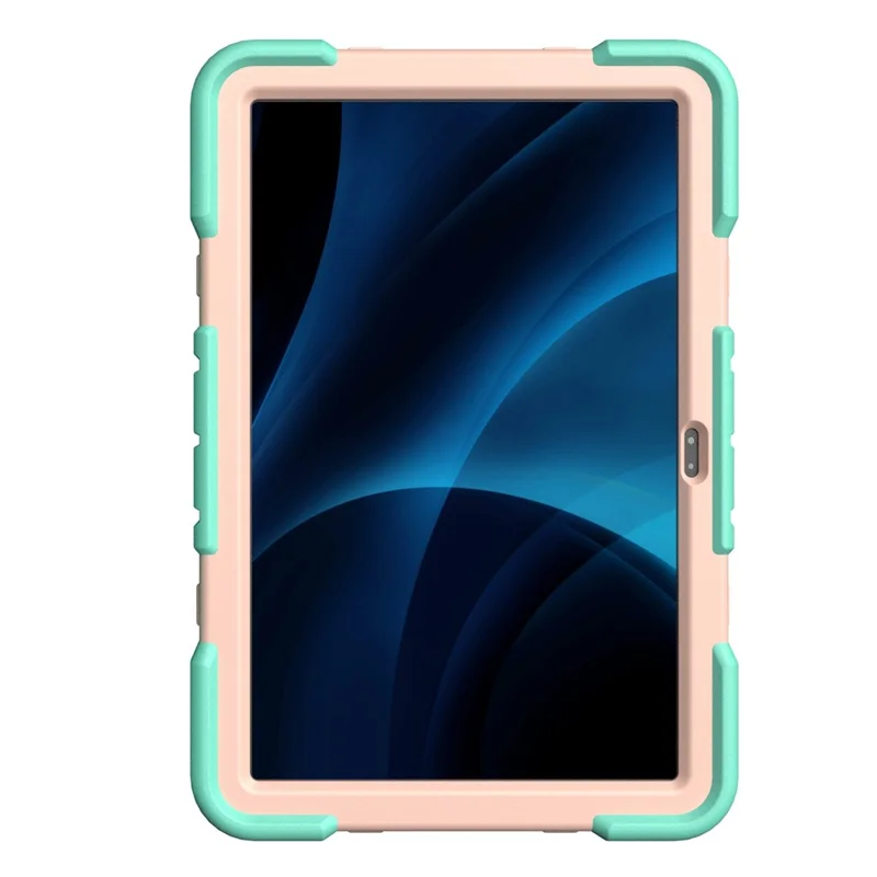 Tablet Case For Lenovo Tab M11 TB330FU 331FC / K11 / Xiaoxin Pad 11 2024 PC + Silicone Shockproof Protective Cover with Kickstand - Green + Pink