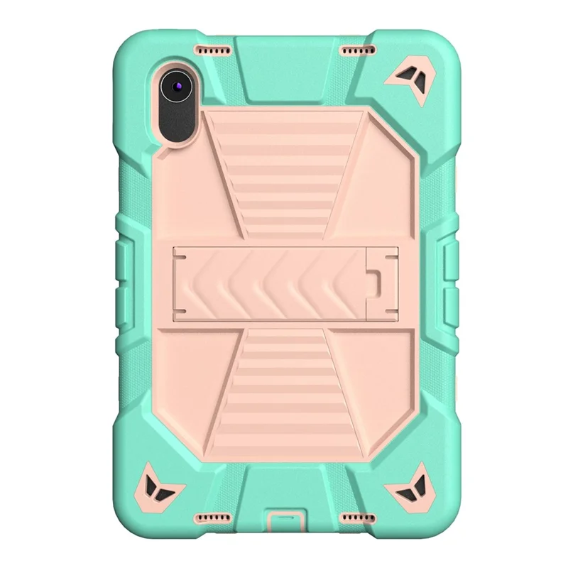 Tablet Case For Lenovo Tab M11 TB330FU 331FC / K11 / Xiaoxin Pad 11 2024 PC + Silicone Shockproof Protective Cover with Kickstand - Green + Pink