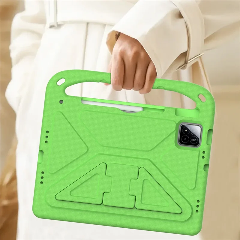 For Xiaomi Poco Pad X1 / Pad 8 Pro / Pad 8 / Pad 7 Pro / Pad 7 Case Hand Grip Kickstand Tablet EVA Cover - Green