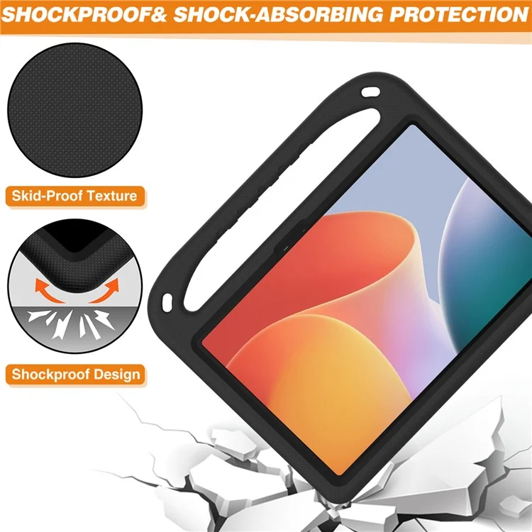 Für Infinix Xpad Hülle Handgriff Ständer Tablet EVA Cover - Schwarz