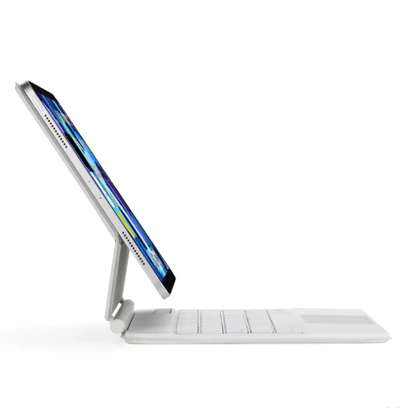 Tastiera Bluetooth SP02 per iPad Air 13 (2024) / iPad Pro 12.9 (2022) / (2021) / (2020) / (2018) con touchpad magnetico e custodia per tablet - Bianco