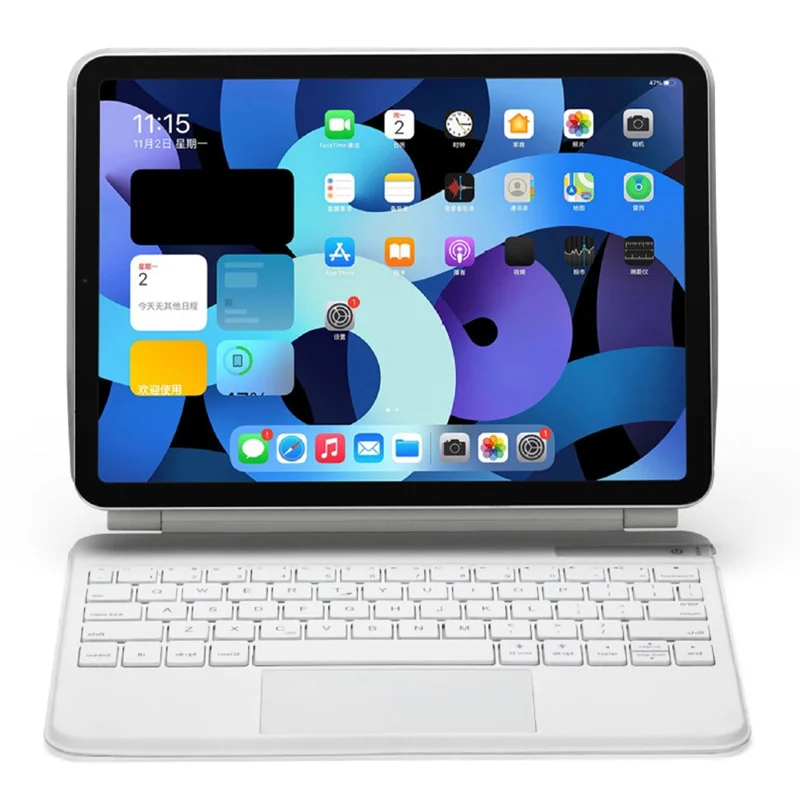 SP01-P11 Bluetooth-Compatible Keyboard for iPad Air 11 (2025) / (2024) / Air (2022) / (2020) / iPad Pro 11 (2022) / (2021) / (2020) / (2018) - White