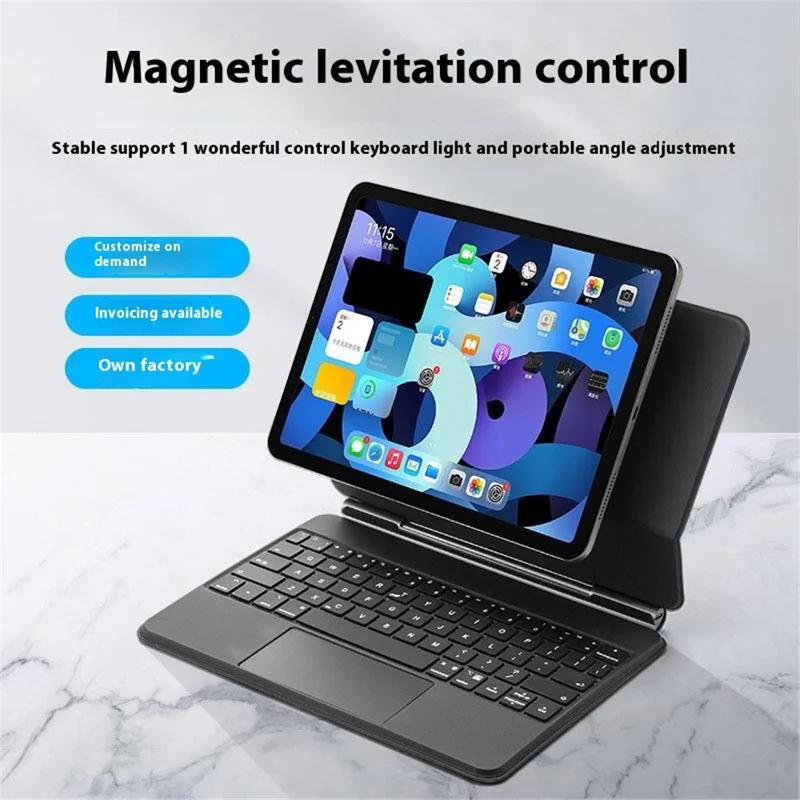 SP01-P11 Bluetooth-Compatible Keyboard for iPad Air 11 (2025) / (2024) / Air (2022) / (2020) / iPad Pro 11 (2022) / (2021) / (2020) / (2018) - White