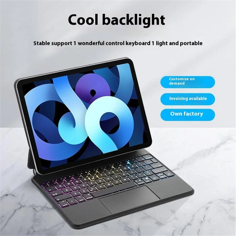 SP01-P11 Bluetooth-Compatible Keyboard for iPad Air 11 (2025) / (2024) / Air (2022) / (2020) / iPad Pro 11 (2022) / (2021) / (2020) / (2018) - White