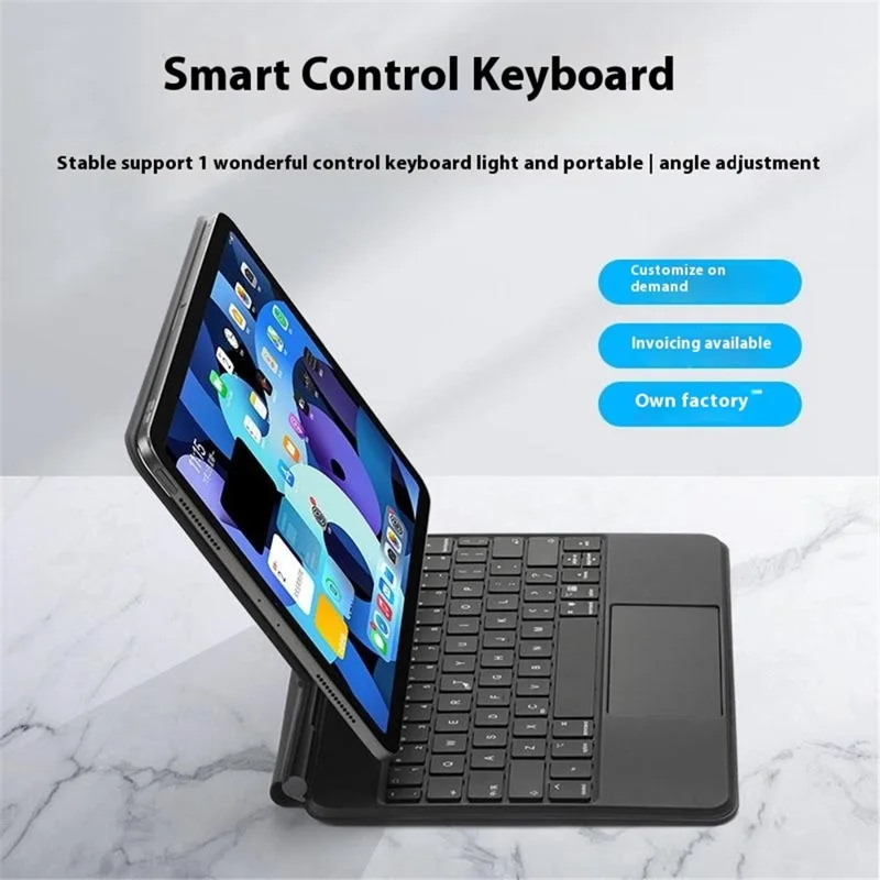 SP01-P11 Bluetooth-Compatible Keyboard for iPad Air 11 (2025) / (2024) / Air (2022) / (2020) / iPad Pro 11 (2022) / (2021) / (2020) / (2018) - White