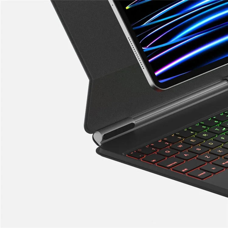 Clavier magnétique rétroéclairé pour iPad Air 13 (2024) / iPad Pro 12,9 (2022) / (2021) / (2020) / (2018) (connecteur intelligent, sans Bluetooth)