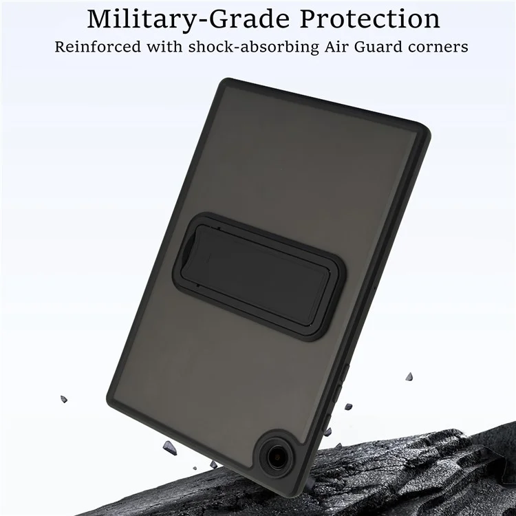 Étui pour Samsung Galaxy Tab A8 10.5 (2022) / (2021) avec support, peau TPU + PC - Couverture de tablette tactile - Noir