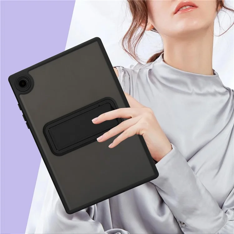 Étui pour Samsung Galaxy Tab A8 10.5 (2022) / (2021) avec support, peau TPU + PC - Couverture de tablette tactile - Noir