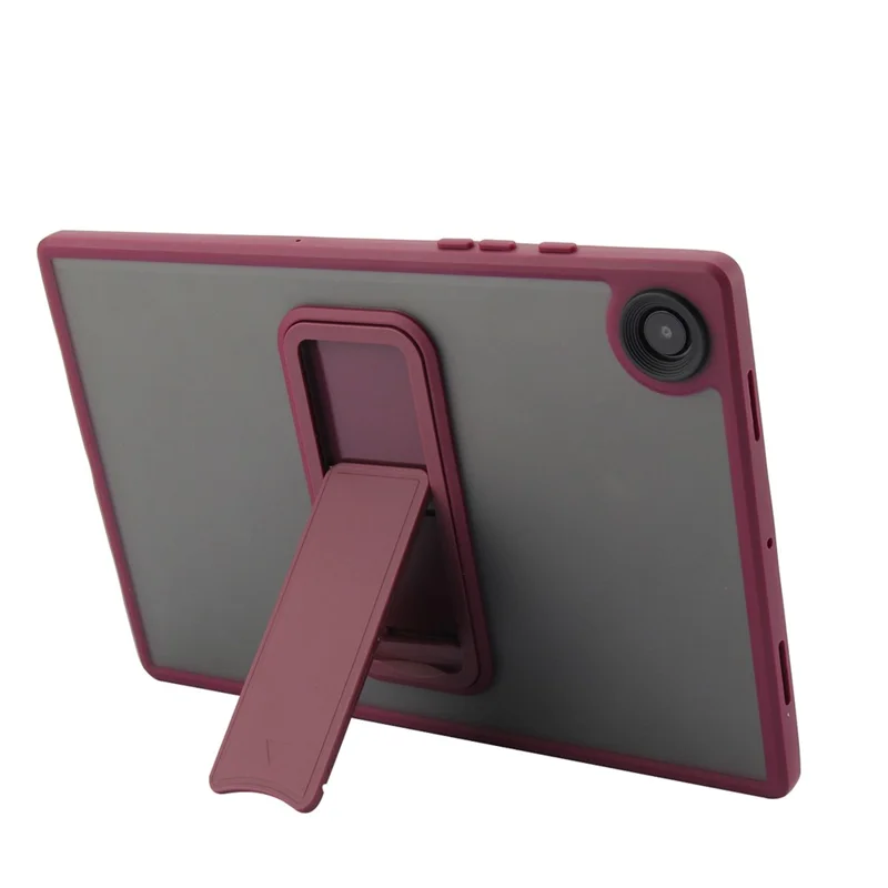 For Samsung Galaxy Tab A8 10.5 (2022) / (2021) Case with Kickstand TPU + PC Skin-Touch Tablet Cover - Wine Red