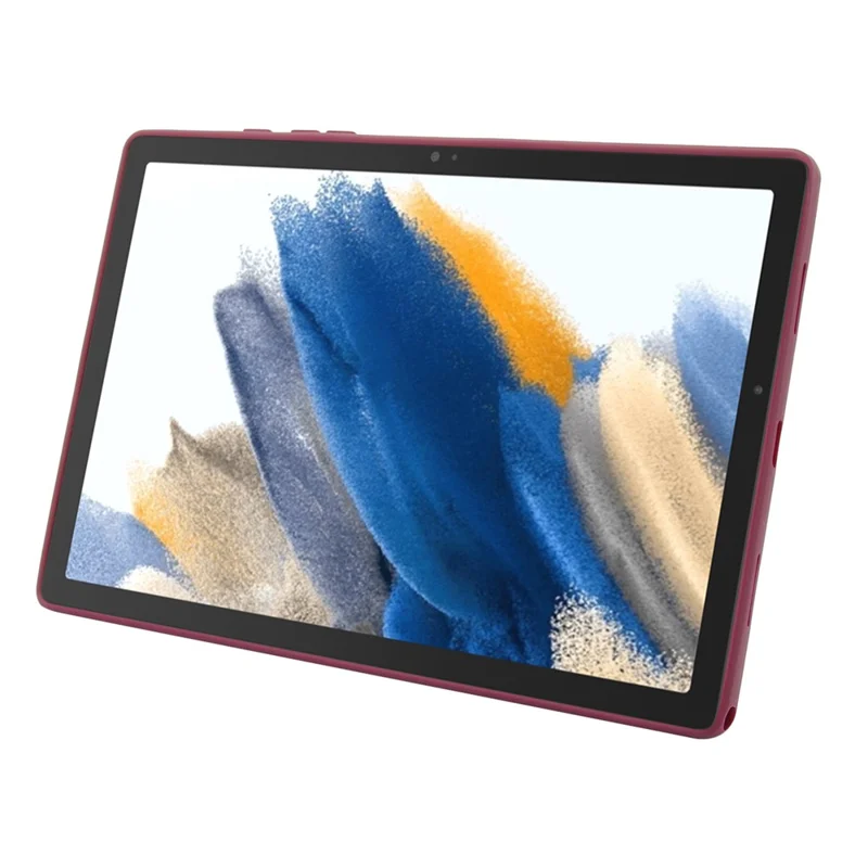 For Samsung Galaxy Tab A8 10.5 (2022) / (2021) Case with Kickstand TPU + PC Skin-Touch Tablet Cover - Wine Red