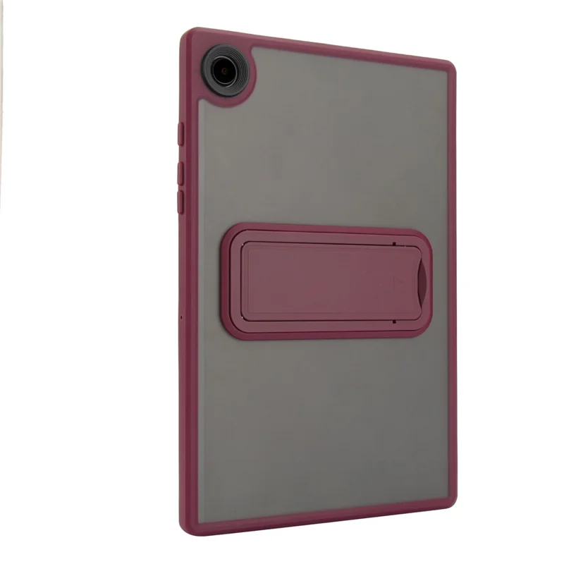 For Samsung Galaxy Tab A8 10.5 (2022) / (2021) Case with Kickstand TPU + PC Skin-Touch Tablet Cover - Wine Red