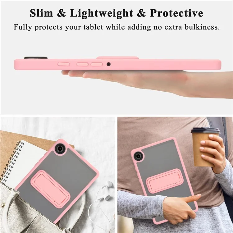Для чехла Samsung Galaxy Tab A9 с подставкой TPU + PC Skin-Touch Tablet Cover - Розовый