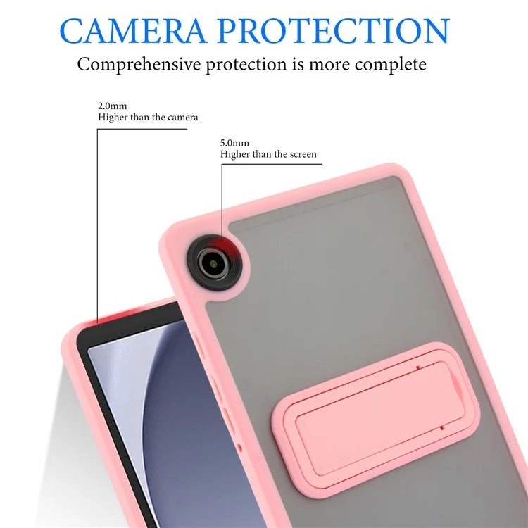 Для чехла Samsung Galaxy Tab A9 с подставкой TPU + PC Skin-Touch Tablet Cover - Розовый