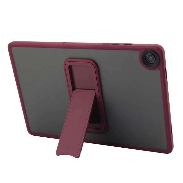Étui pour Samsung Galaxy Tab A9+ avec support TPU + peau PC - Housse de tablette tactile - Rouge vin