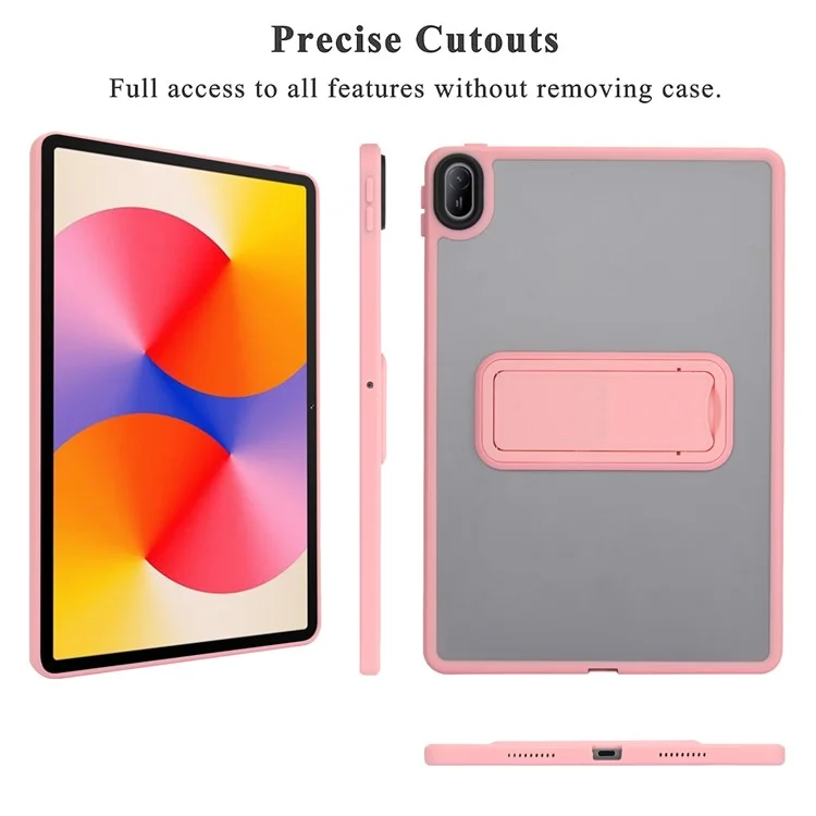 Étui pour Huawei MatePad SE 11 avec support en TPU + PC Skin-Touch Tablet Cover - Rose