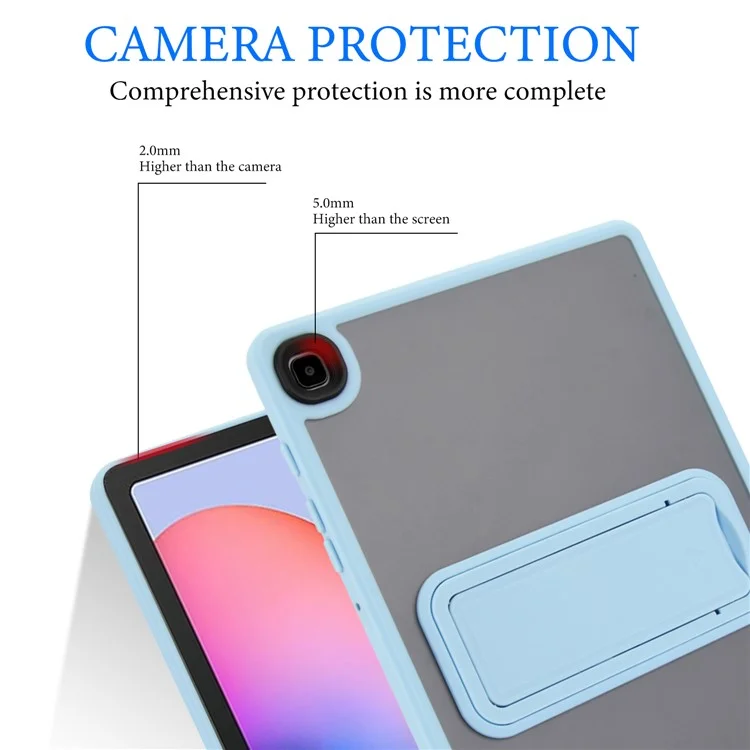 Tablet Case with Kickstand For Samsung Galaxy Tab S6 Lite (2024) / (2022) / (2020) TPU + PC Skin-touch Cover - Baby Blue