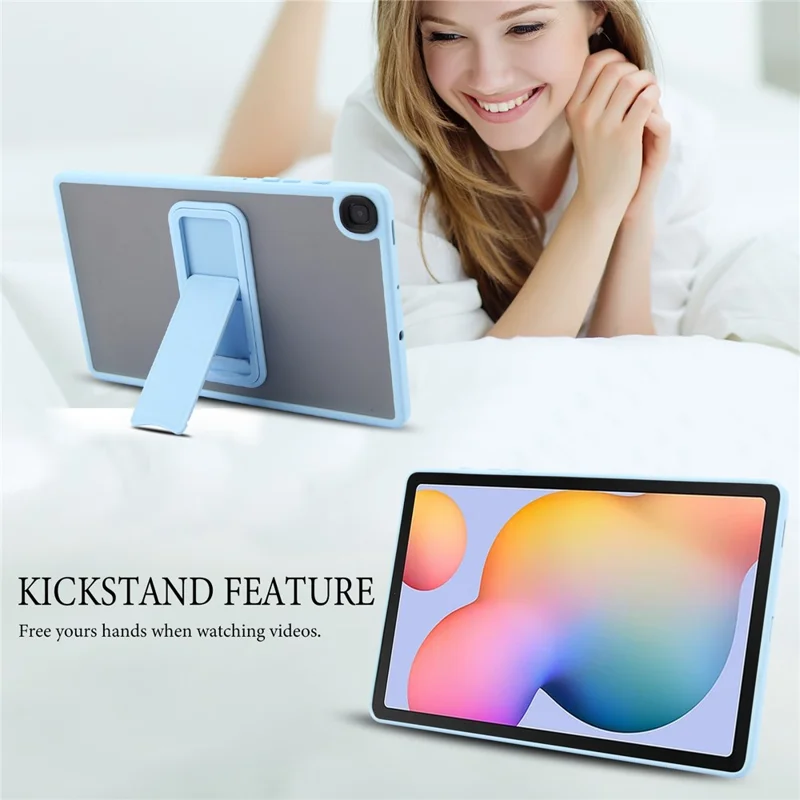 Tablet Case with Kickstand For Samsung Galaxy Tab S6 Lite (2024) / (2022) / (2020) TPU + PC Skin-touch Cover - Baby Blue