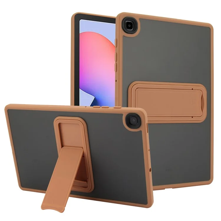 Tablet Case with Kickstand For Samsung Galaxy Tab S6 Lite (2024) / (2022) / (2020) TPU + PC Skin-touch Cover - Desert Gold