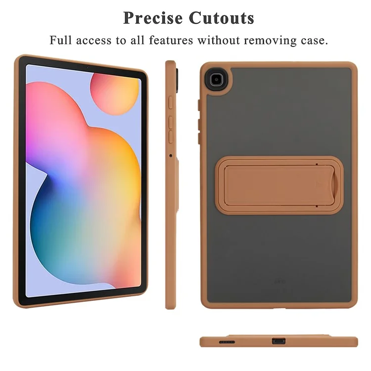 Tablet Case with Kickstand For Samsung Galaxy Tab S6 Lite (2024) / (2022) / (2020) TPU + PC Skin-touch Cover - Desert Gold