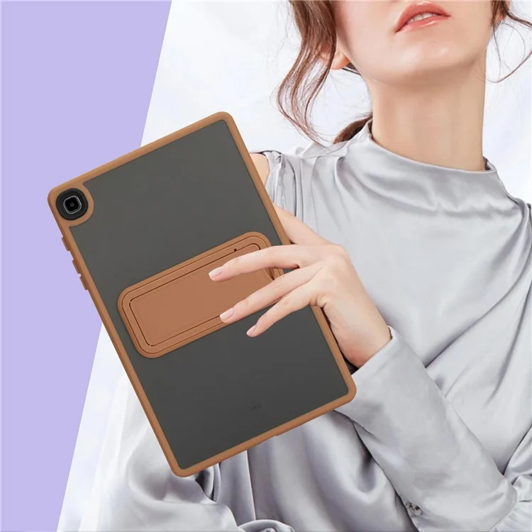 Tablet Case with Kickstand For Samsung Galaxy Tab S6 Lite (2024) / (2022) / (2020) TPU + PC Skin-touch Cover - Desert Gold