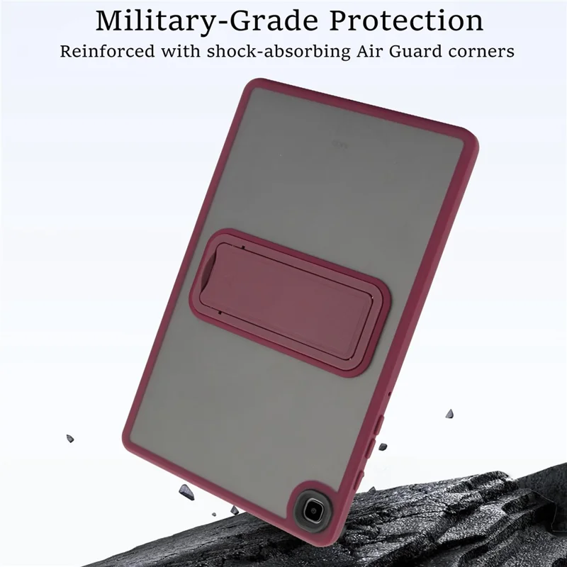 Tablet Case with Kickstand For Samsung Galaxy Tab S6 Lite (2024) / (2022) / (2020) TPU + PC Skin-touch Cover - Wine Red