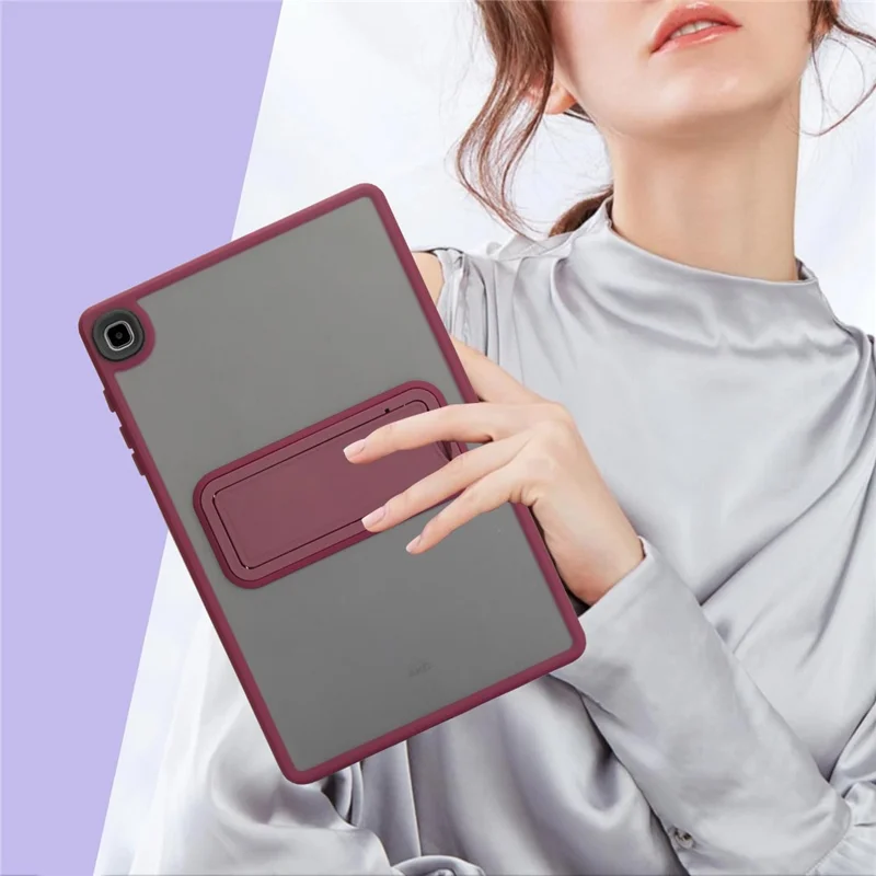 Tablet Case with Kickstand For Samsung Galaxy Tab S6 Lite (2024) / (2022) / (2020) TPU + PC Skin-touch Cover - Wine Red
