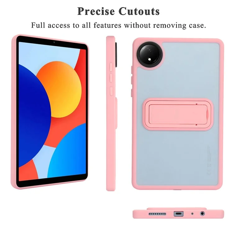 Für Xiaomi Redmi Pad SE 4G 8,7 Zoll Hülle mit Ständer TPU + PC Skin-Touch Tablet Cover - Pink