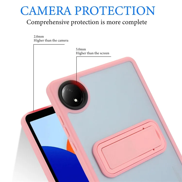 Für Xiaomi Redmi Pad SE 4G 8,7 Zoll Hülle mit Ständer TPU + PC Skin-Touch Tablet Cover - Pink