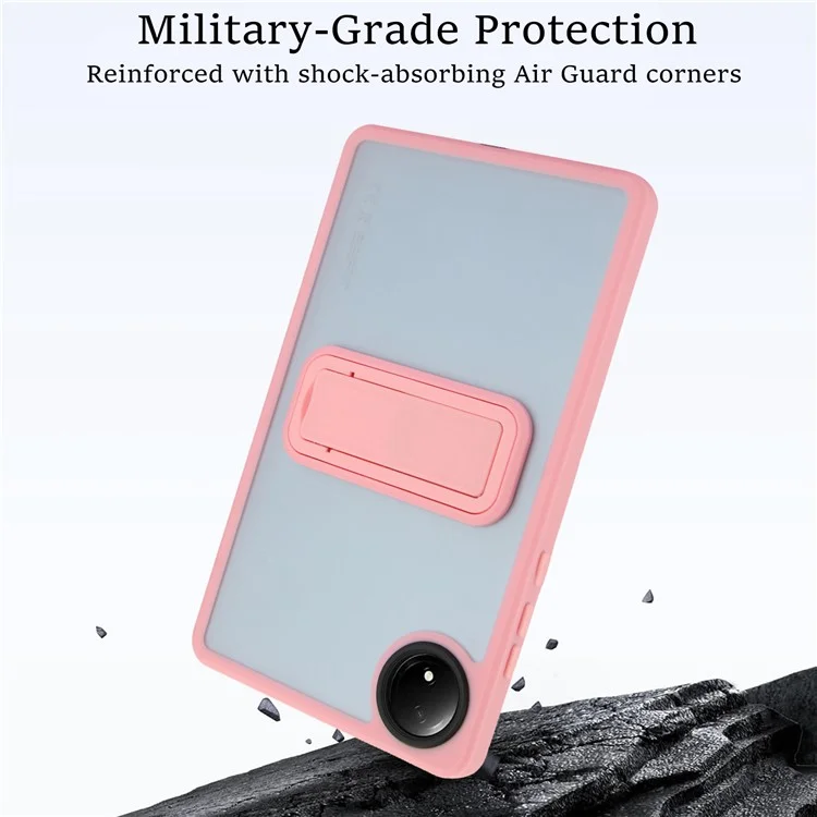 Für Xiaomi Redmi Pad SE 4G 8,7 Zoll Hülle mit Ständer TPU + PC Skin-Touch Tablet Cover - Pink