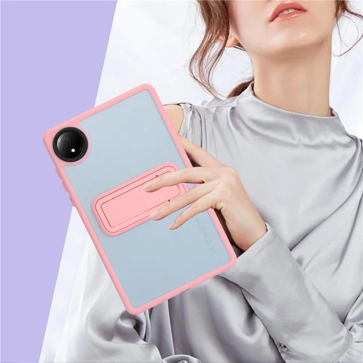 Für Xiaomi Redmi Pad SE 4G 8,7 Zoll Hülle mit Ständer TPU + PC Skin-Touch Tablet Cover - Pink