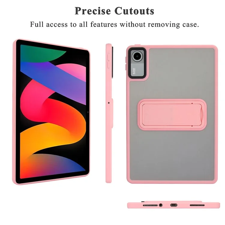 Funda para Xiaomi Redmi Pad SE con soporte, piel de TPU + PC - Táctil Tablet Cover - Rosa