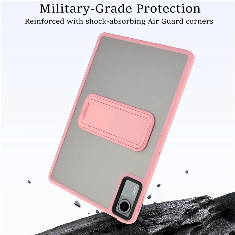 Funda para Xiaomi Redmi Pad SE con soporte, piel de TPU + PC - Táctil Tablet Cover - Rosa