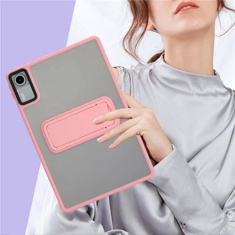 Funda para Xiaomi Redmi Pad SE con soporte, piel de TPU + PC - Táctil Tablet Cover - Rosa