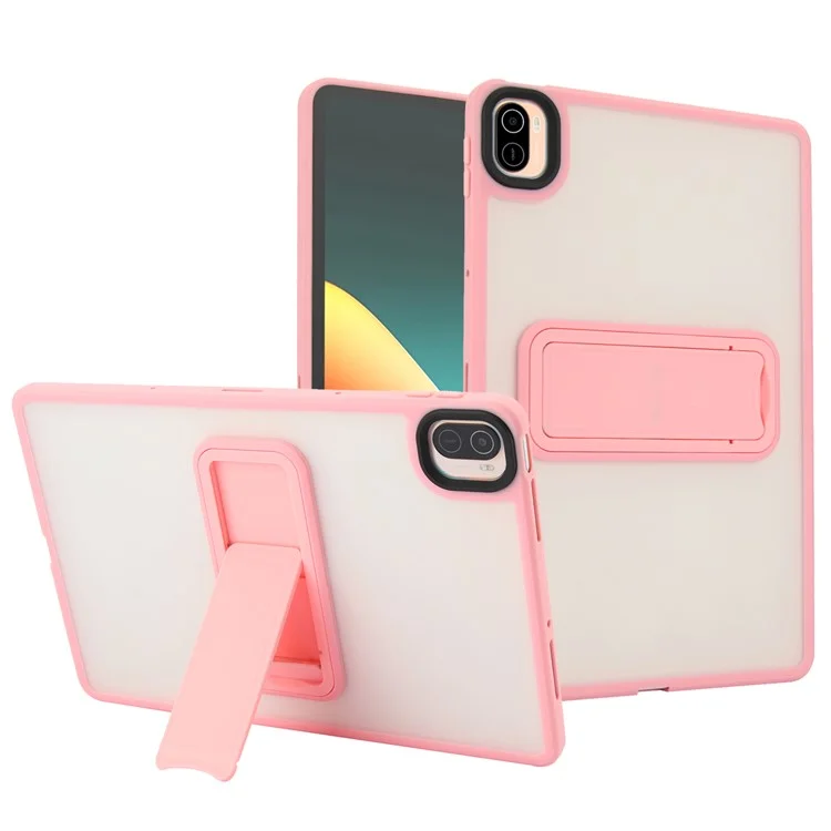 For Xiaomi Pad 5 / Pad 5 Pro Case with Kickstand TPU + PC Skin-Touch Tablet Cover - Pink
