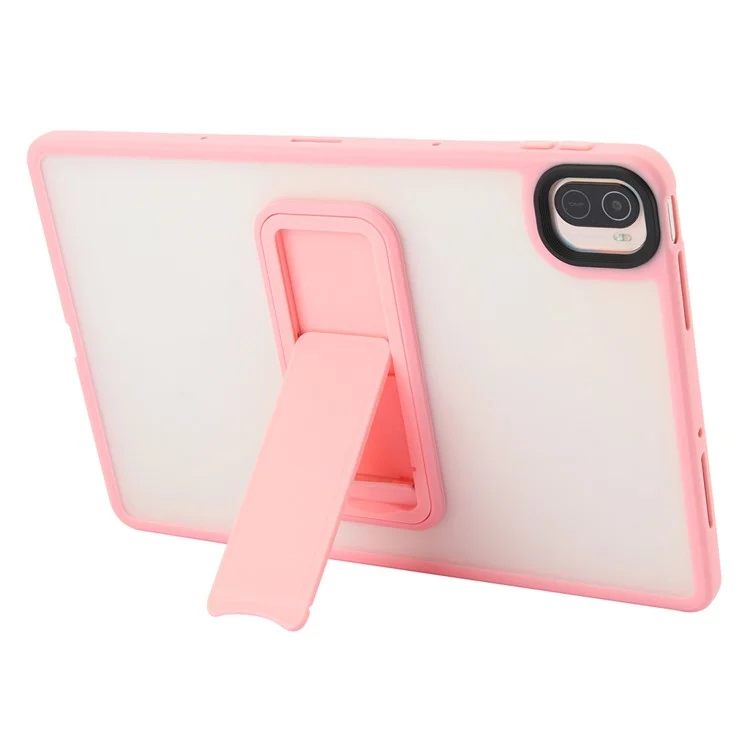 For Xiaomi Pad 5 / Pad 5 Pro Case with Kickstand TPU + PC Skin-Touch Tablet Cover - Pink