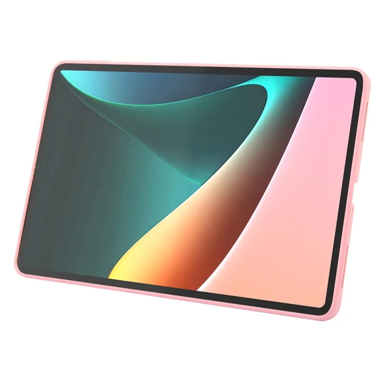 For Xiaomi Pad 5 / Pad 5 Pro Case with Kickstand TPU + PC Skin-Touch Tablet Cover - Pink