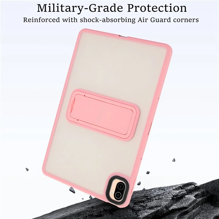 For Xiaomi Pad 5 / Pad 5 Pro Case with Kickstand TPU + PC Skin-Touch Tablet Cover - Pink