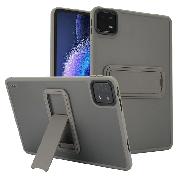 Funda para Xiaomi Pad 6 / Pad 6 Pro con soporte, de TPU + PC, cubierta táctil para tableta - Gris