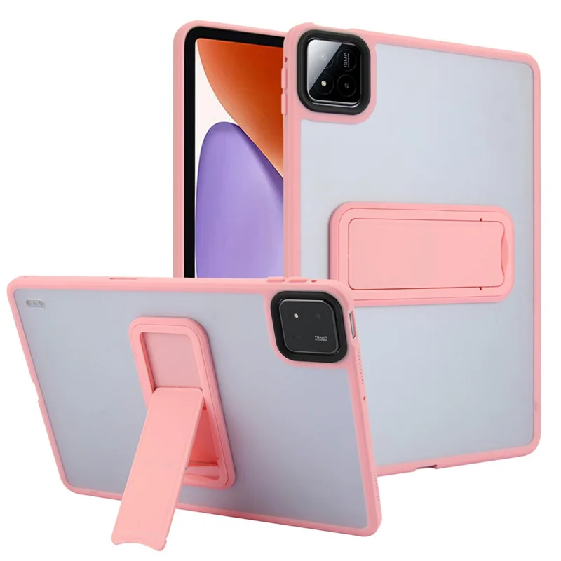 For Xiaomi Pad 7 / Pad 7 Pro Case with Kickstand TPU + PC Skin-touch Tablet Cover - Pink