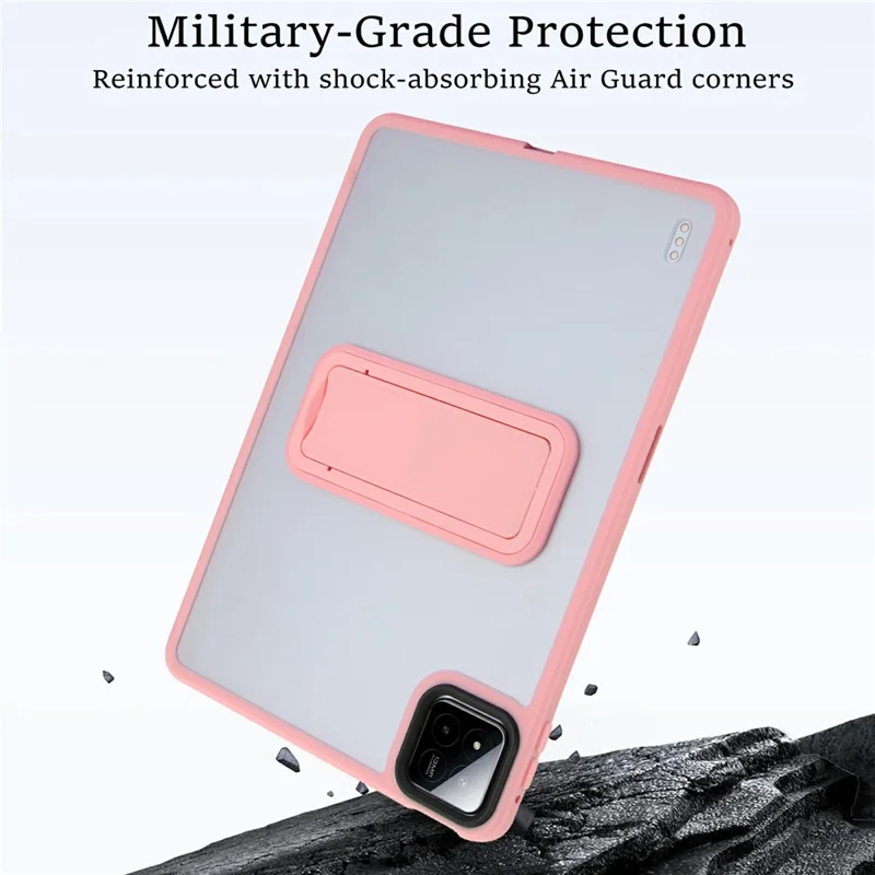 For Xiaomi Pad 7 / Pad 7 Pro Case with Kickstand TPU + PC Skin-touch Tablet Cover - Pink
