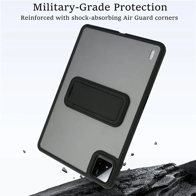 Für Xiaomi Pad 7 / Pad 7 Pro Hülle mit Ständer TPU + PC Skin-Berührung Tablet Cover - Schwarz