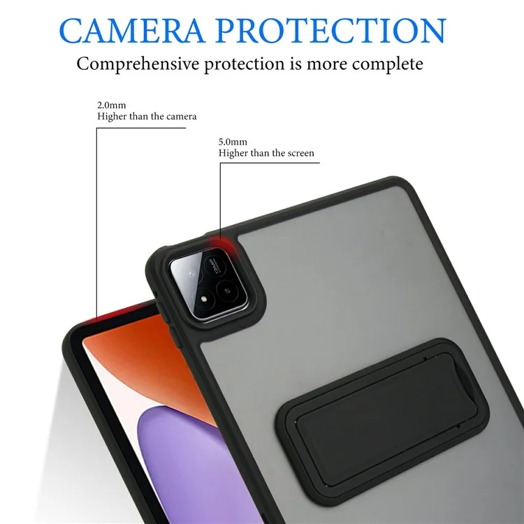 Für Xiaomi Pad 7 / Pad 7 Pro Hülle mit Ständer TPU + PC Skin-Berührung Tablet Cover - Schwarz