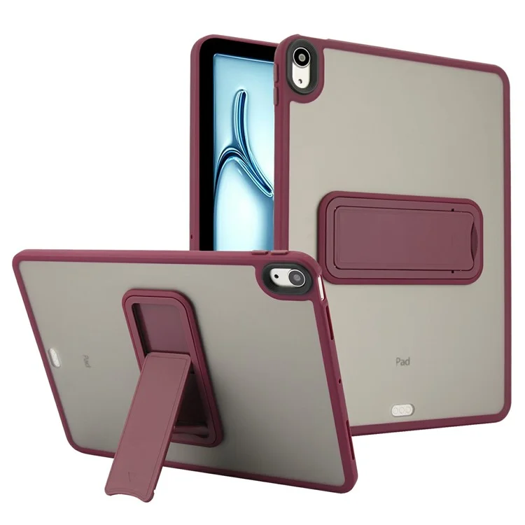 Чехол для планшета с подставкой для iPad Air 11 (2024) / Air (2022) / (2020) / iPad Pro 11-дюймов (2018) TPU + PC Skin-Touch Cover - Бордовый