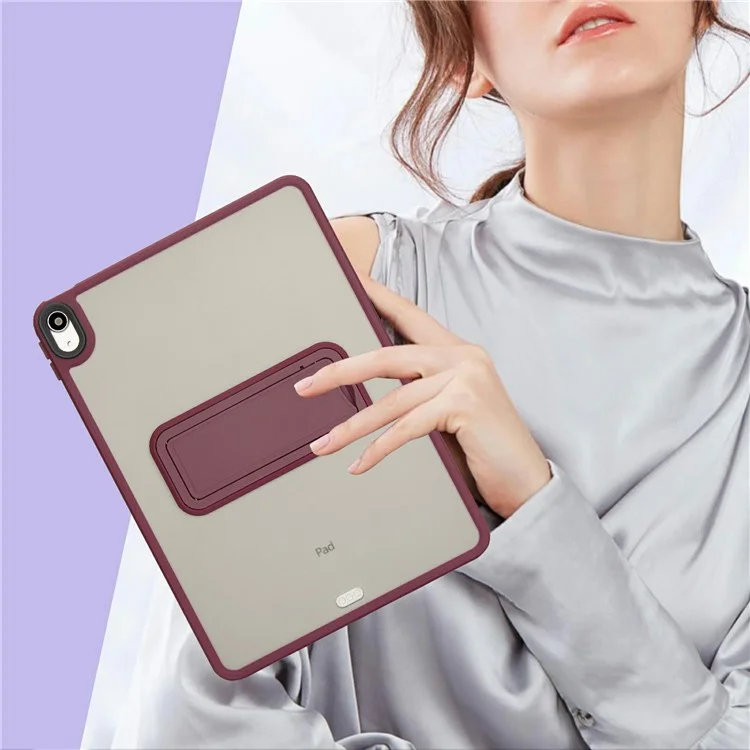 Чехол для планшета с подставкой для iPad Air 11 (2024) / Air (2022) / (2020) / iPad Pro 11-дюймов (2018) TPU + PC Skin-Touch Cover - Бордовый