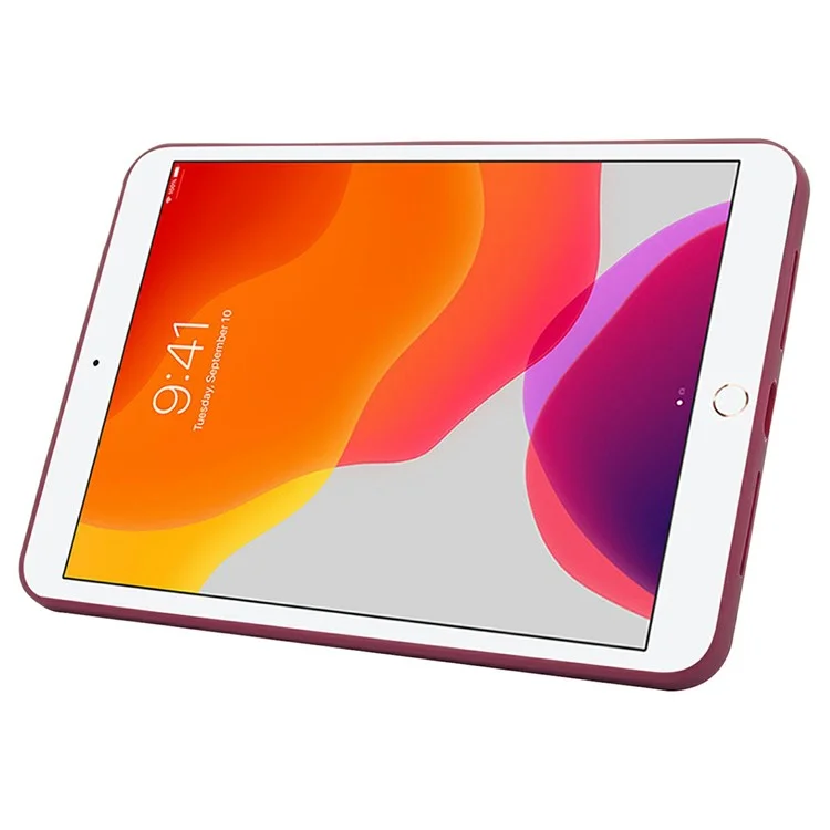 Étui pour tablette avec support pour iPad 10.2 (2021) / (2020) / (2019) Housse de protection en TPU + PC - Rouge vin