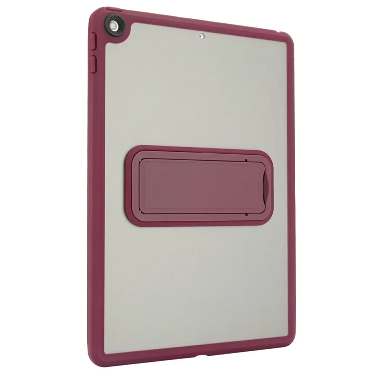 Étui pour tablette avec support pour iPad 10.2 (2021) / (2020) / (2019) Housse de protection en TPU + PC - Rouge vin