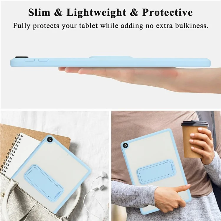Tablet Case with Kickstand For iPad 10.2 (2021) / (2020) / (2019) TPU + PC Skin-touch Cover - Baby Blue
