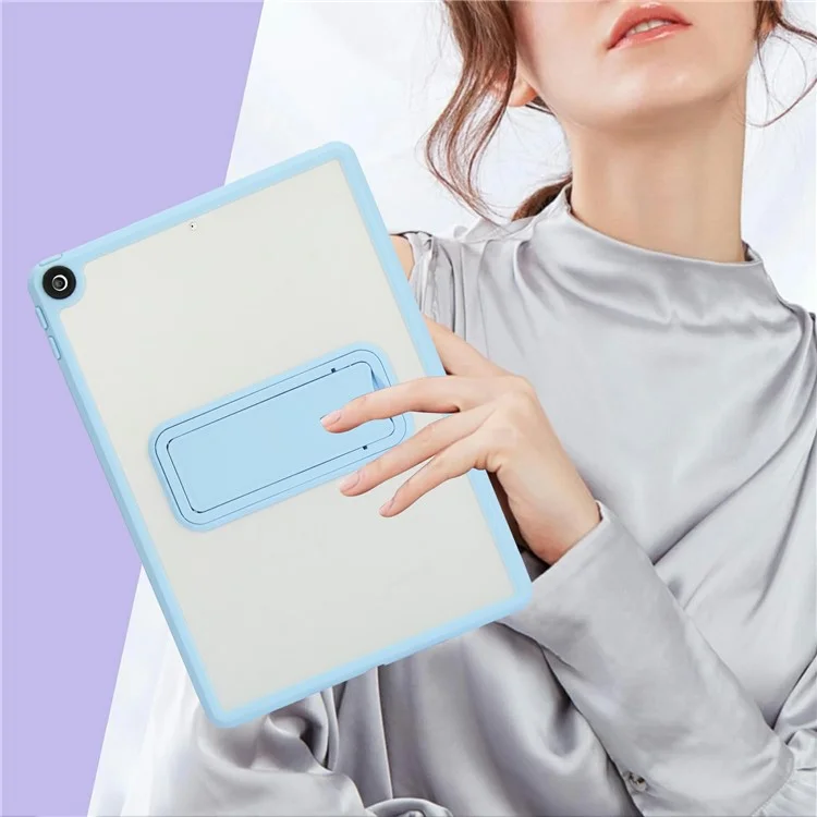 Tablet Case with Kickstand For iPad 10.2 (2021) / (2020) / (2019) TPU + PC Skin-touch Cover - Baby Blue